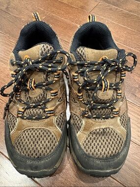 Merrell Moab 2 Kids Waterproof Hiking Shoes Low Cut Size 12 Brown